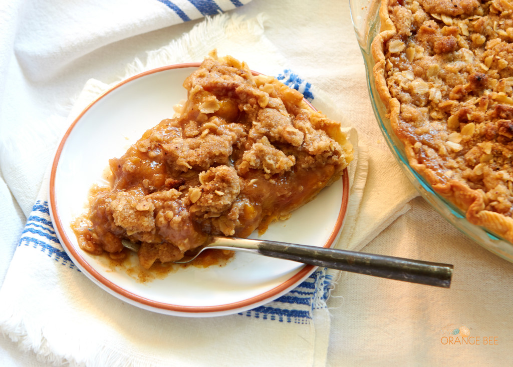 Slice Peach Pie